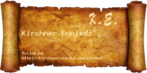 Kirchner Euniké névjegykártya